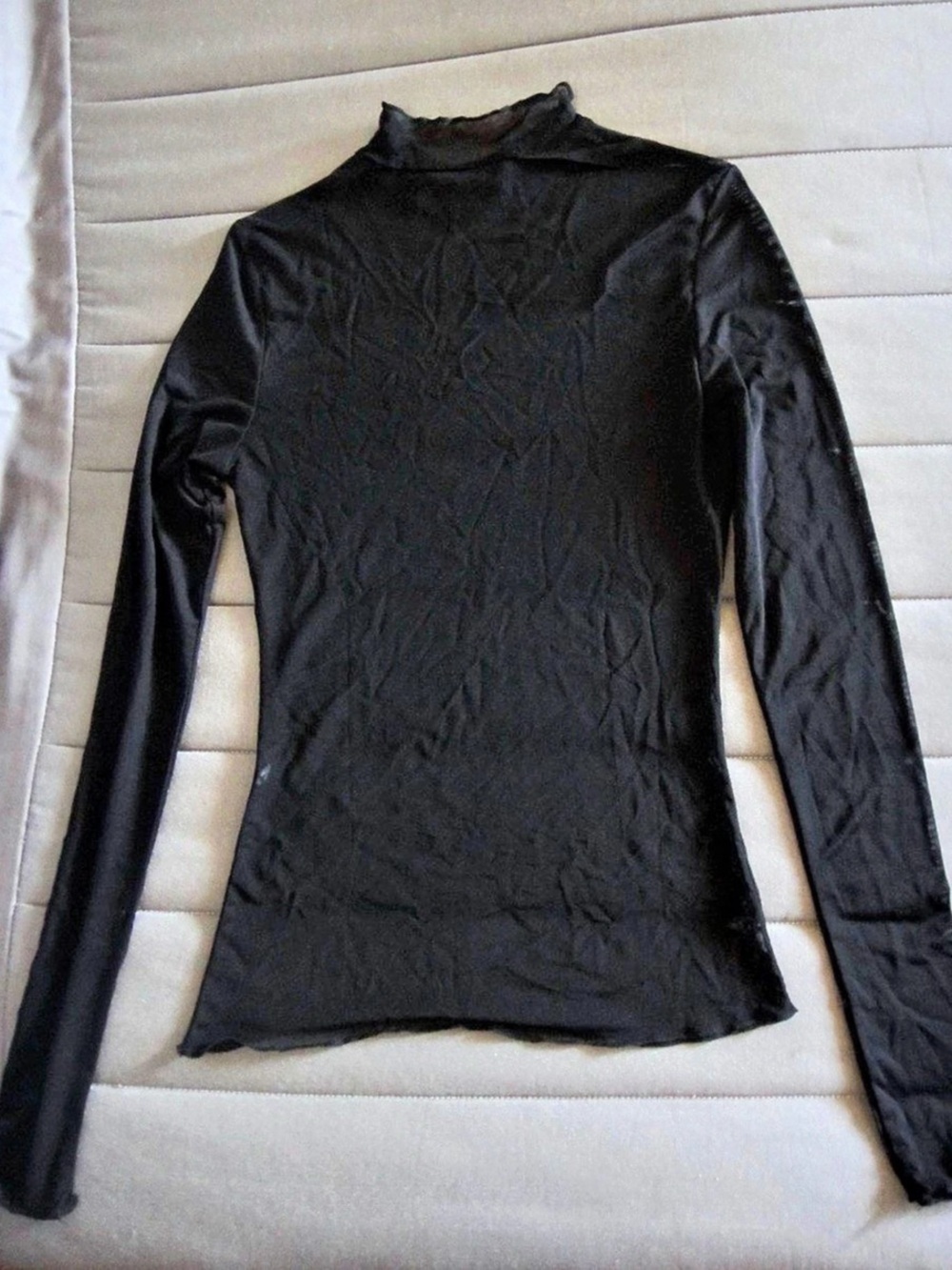 Black Long Sleeve Mock Neck Top